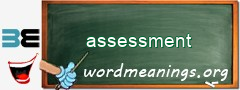 WordMeaning blackboard for assessment